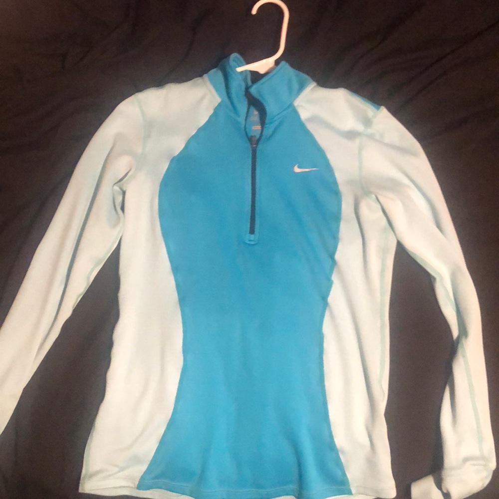 blue nike dri-fit long sleeve
